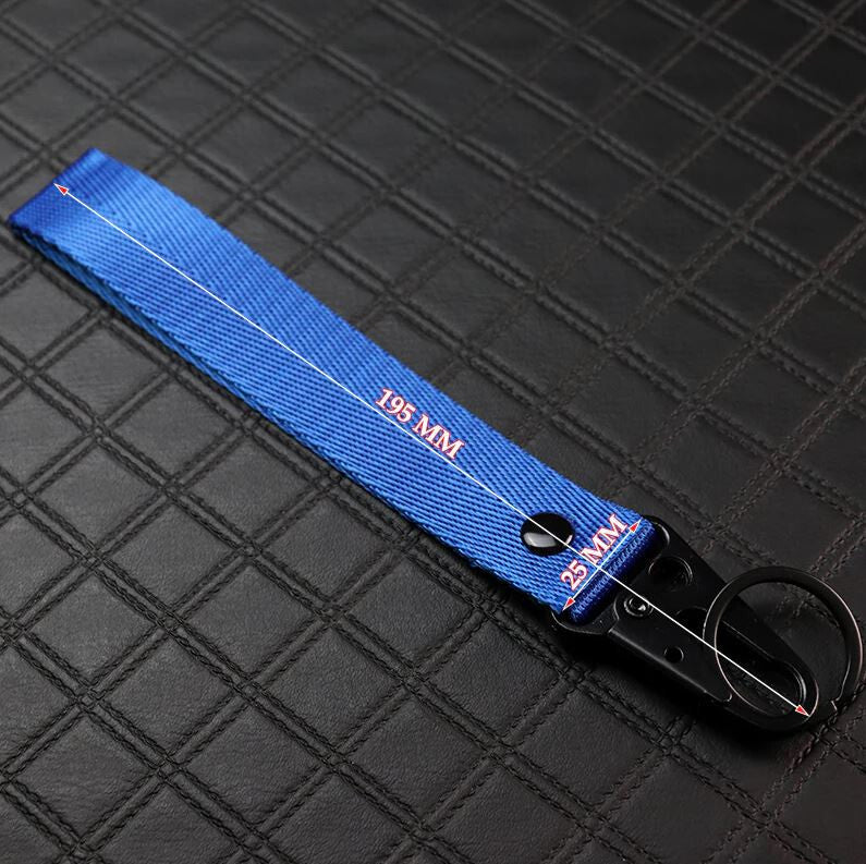 Car keychain metal key ring badge lanyard Mugan blue for Honda for Acura