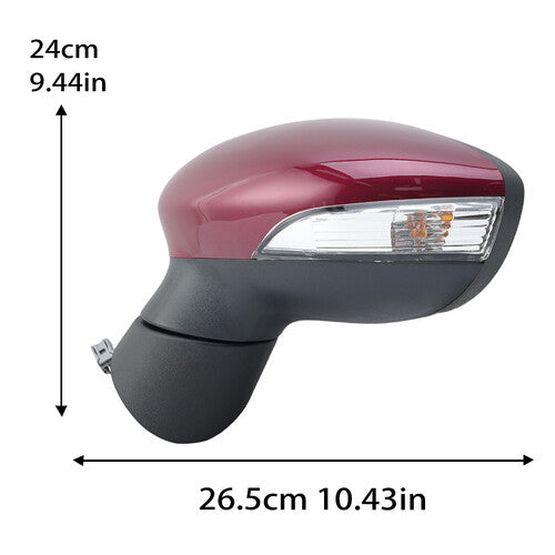 F¨¹r for Ford Fiesta MK7 2013-2017 Links Au?enspiegel Beheizbar Manuell Spiegelglas