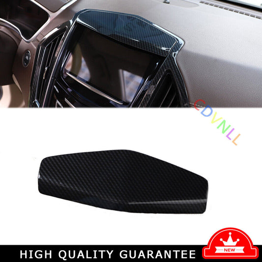 Inner Middle Console Navigation Panel Trim for Cadillac SRX 2010-15 Carbon Fiber