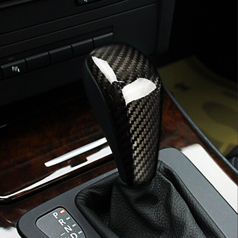Gear Shift Knob Cover Trim Real Carbon Fiber for BMW X1 E90E92E93E87 2007-2012