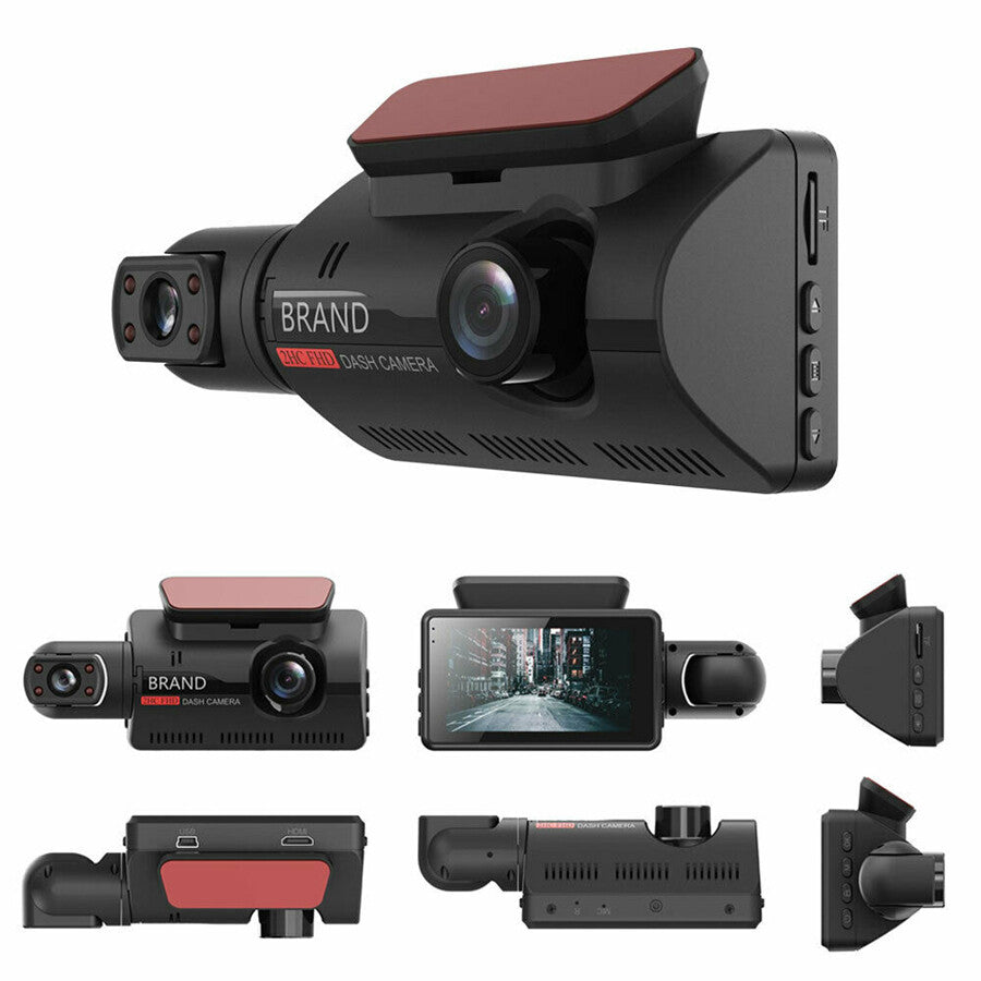 2HC FHD 1080P 3 Inch Car Dash Cam Driving Video Recorder DVR Dual Lens Camera