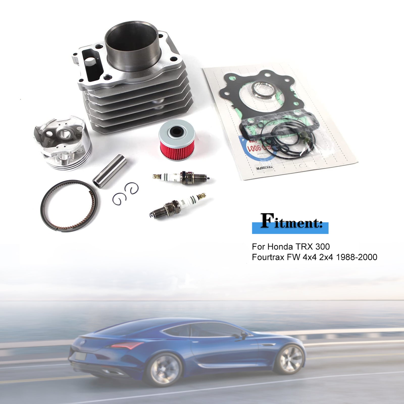 Cylinder Top End Rebuild Kit for Honda ATV TRX300 FOURTRAX 300 4x4 2x4 1988~2000