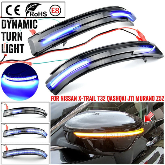 Dynamic Turn Signal Light for Nissan X-Trail Rogue T32 2014-2018 Qashqai