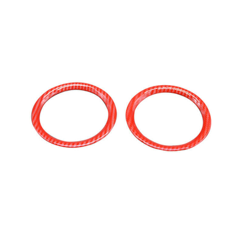 Console Dashboard Speaker Ring Cover Trim for Kia K3 14-2018 Red Carbon Fiber