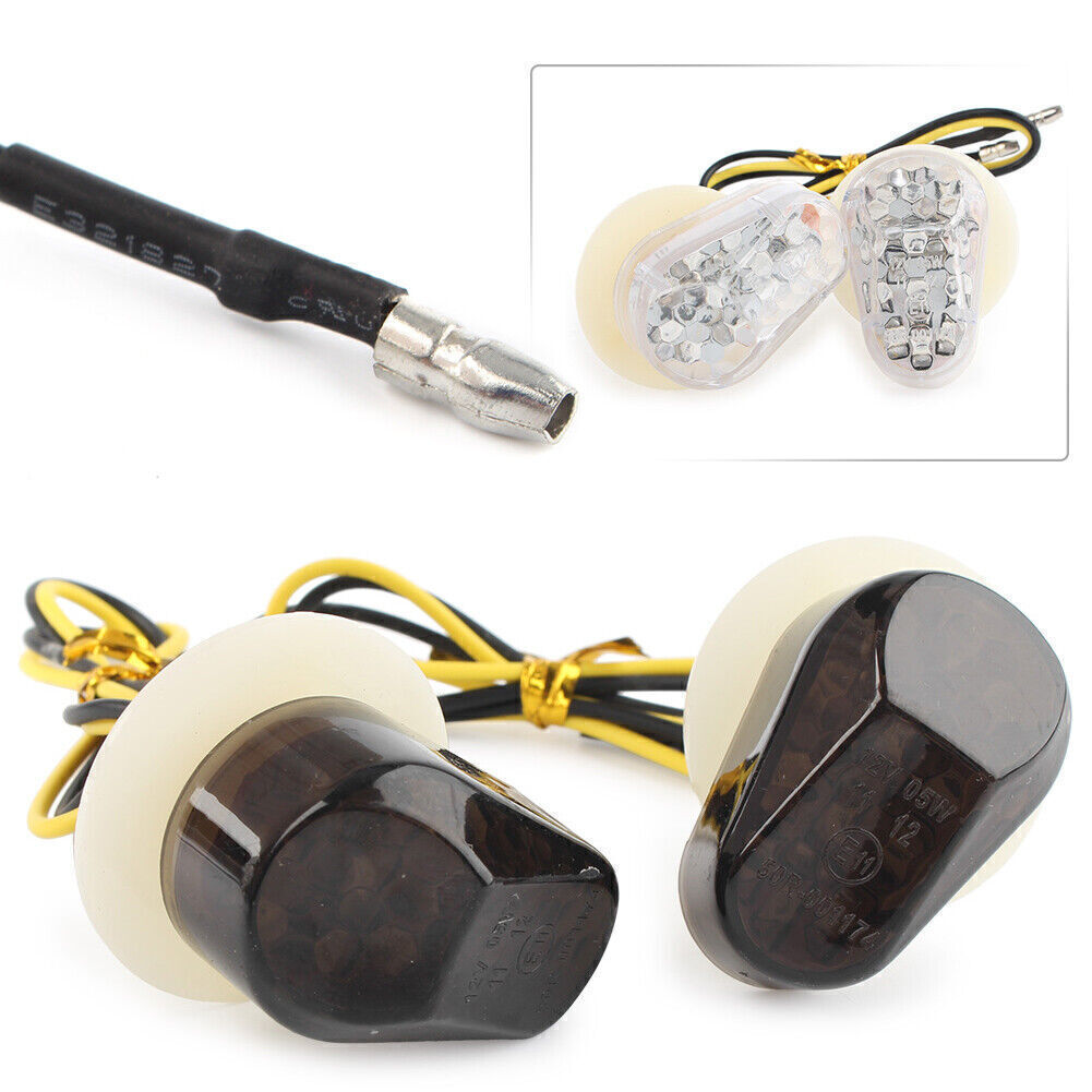 Fit for Yamaha YZF-R1 R6 R6S Fazer FZ1 FZ6R LED Turn Signal Lights Smoke Lens Amber