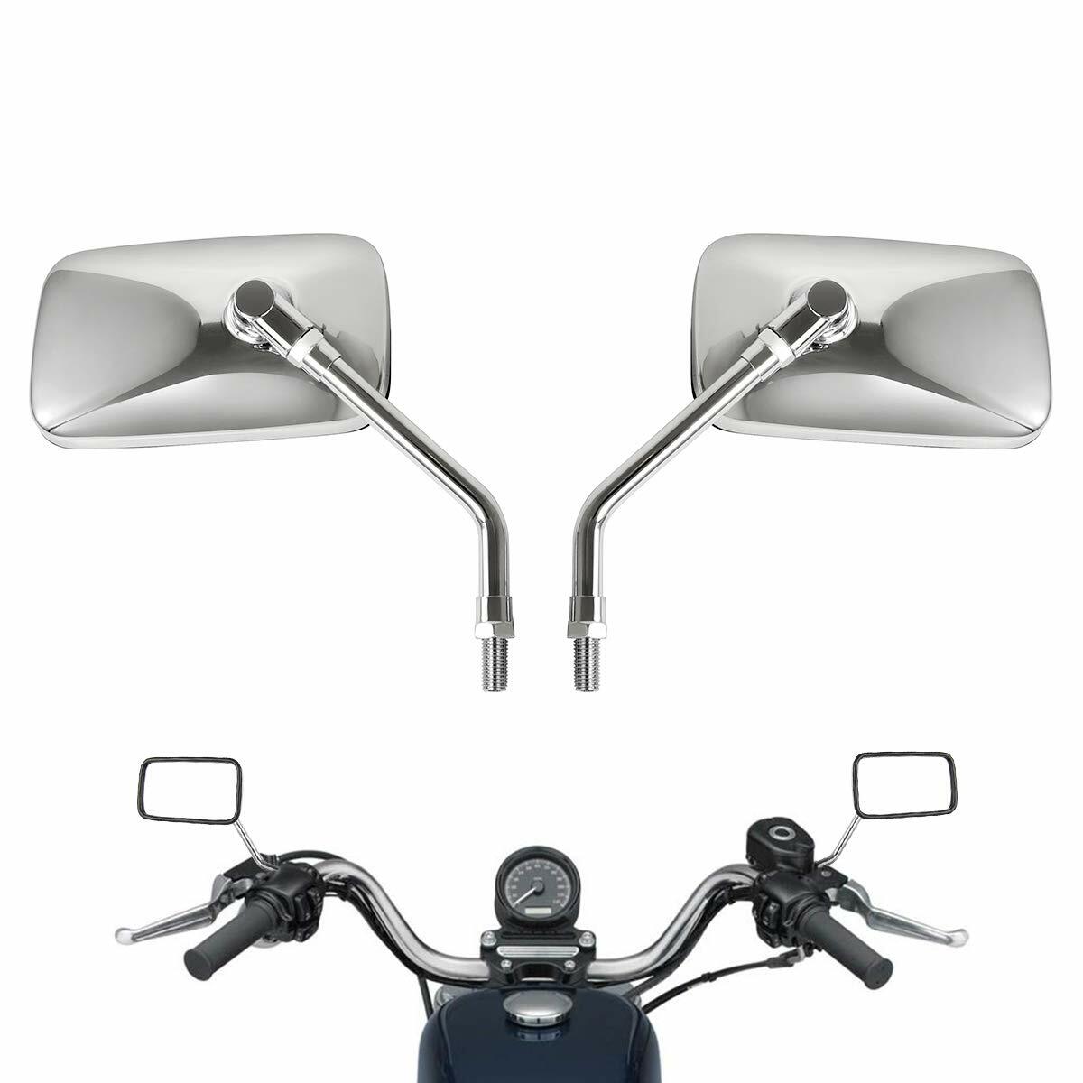Chrome 10MM Rearview Side Mirrors for Kawasaki for Suzuki Honde Ha-rley Motorcycle