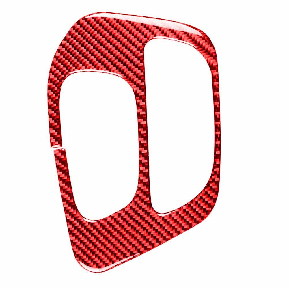 for Dodge for Challenger 2015-2020 Red Gear Shift Frame Trim Cover Carbon Fiber