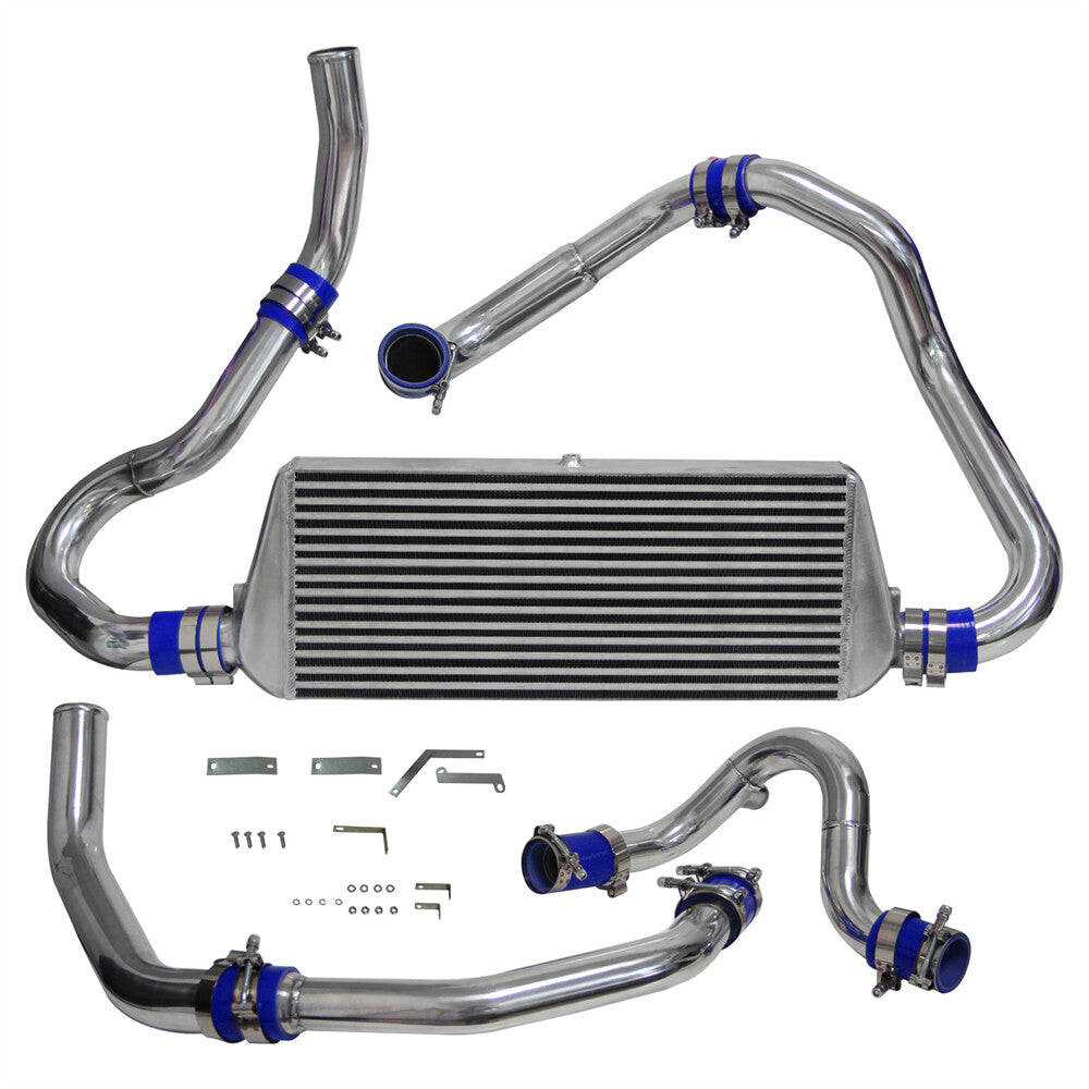 Front Mount Turbo Intercooler Kit for Subaru WRX STI Impreza GDA GDB 00-05 Blue