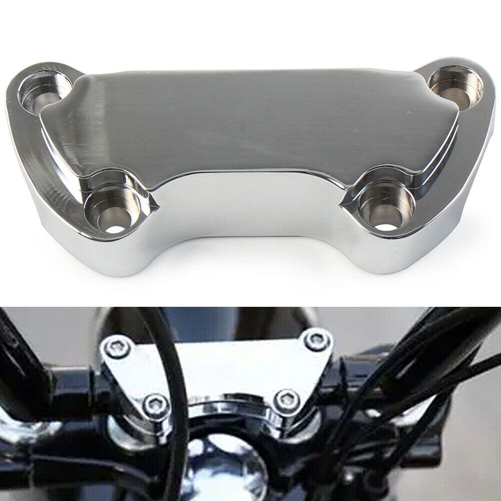 for Harley Dyna Softail Sportster 883 1 Handlebar Riser Top Clamp Cover Chrome
