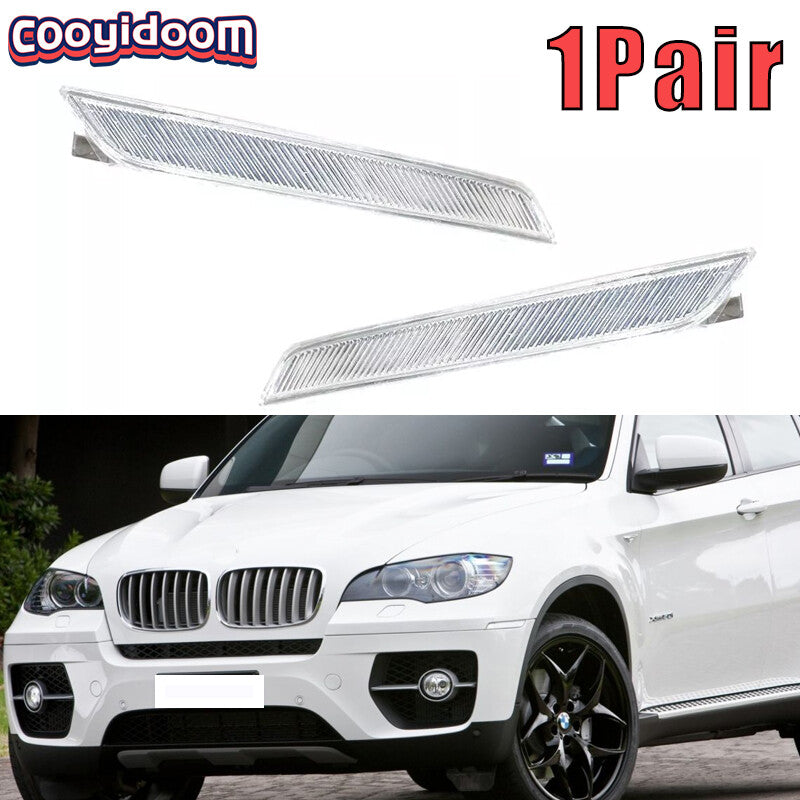 Dual front bumper side marker reflector lights suitable for BMW X6 E71 E72 X5M 2008 - 2014
