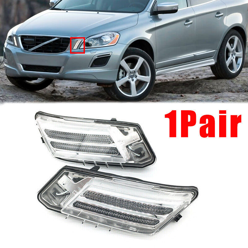 1 Pair For 2010-2013 for Volvo Xc60 Front Parking Signal Light Lamp Right+Left