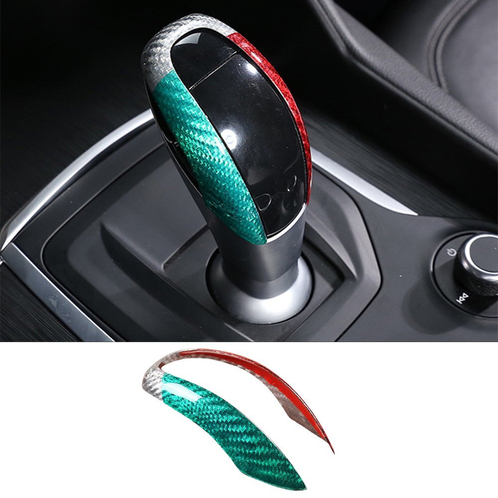 3Color Carbon Fiber Gear Shift Knob Cover for Alfa Romeo Giulia / for Stelvio 2015-19