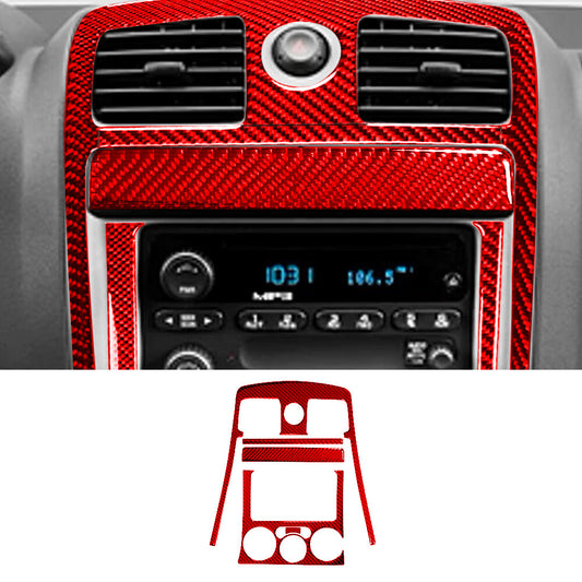 5X Red Carbon Fiber Radio Climate Surround Cover For Colorado 04-12/ for Canyon 05-12