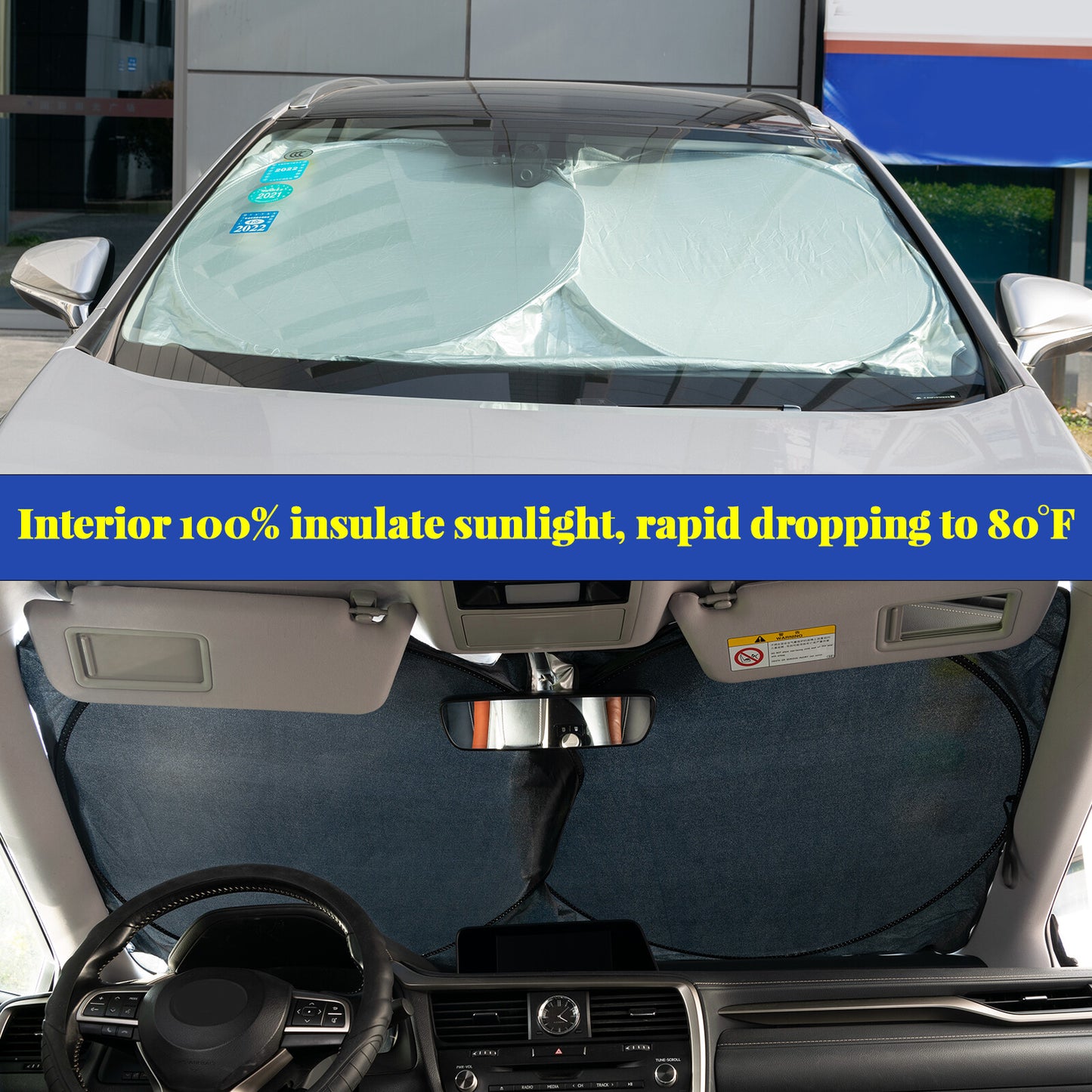 190x90cm Car Sun Shade UV Protect Window Sunshade Sun Visor Protection Films Van