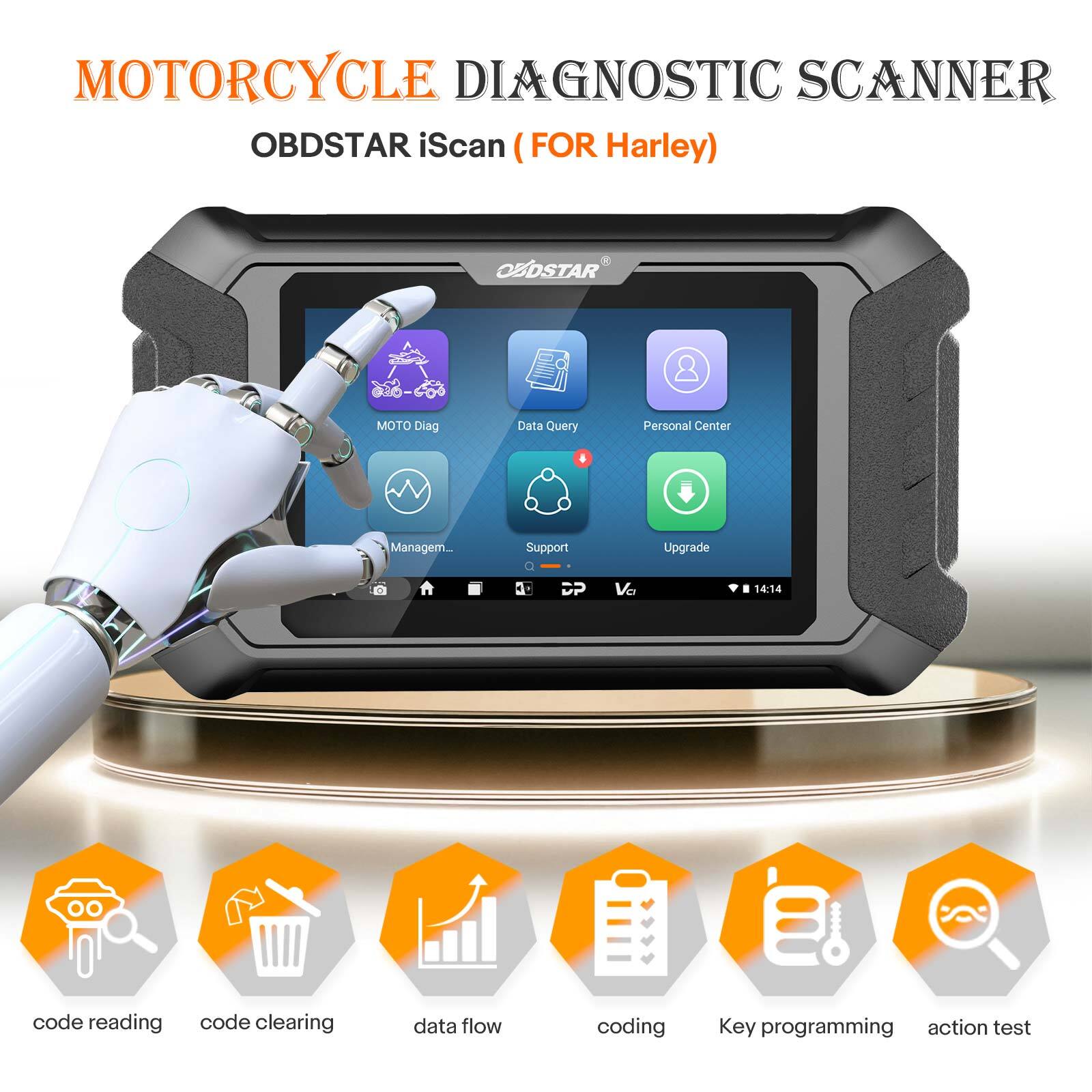 OBDSTAR iScan for Harley Davidson Motorcycle Diagnostic Scanner K-ey Progarm