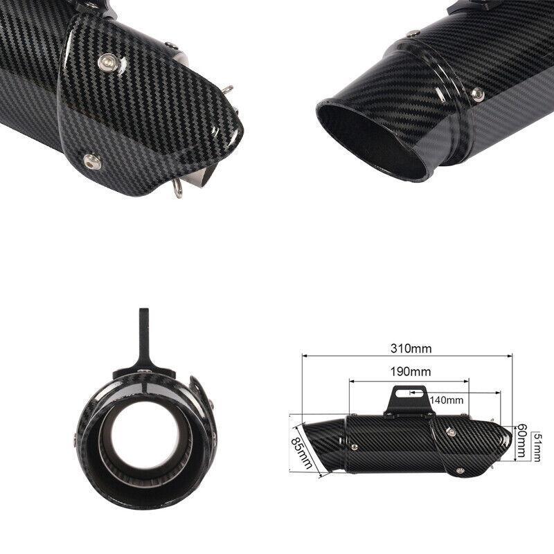 Muffler Pipe Stainless Steel 310mm Motorcycle Universal ATV Exhaust Tip