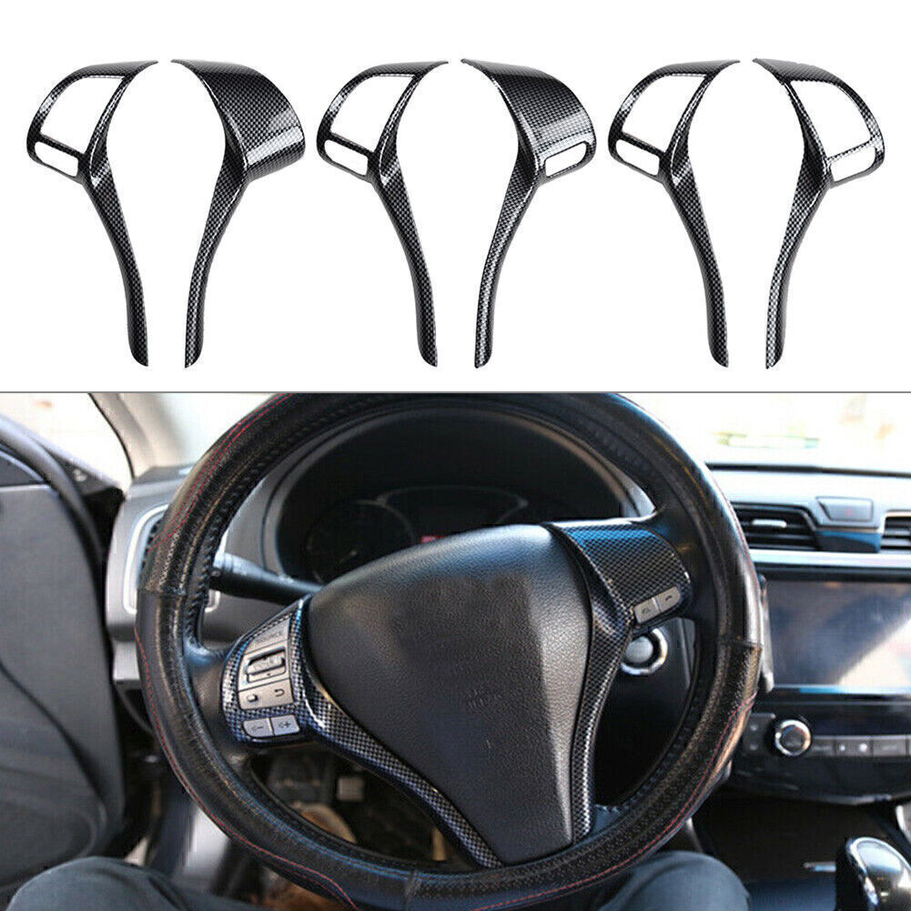 Carbon Fiber Inner Steering Wheel Strip Trim Fit for Nissan Altima 2013-2018 2017 16