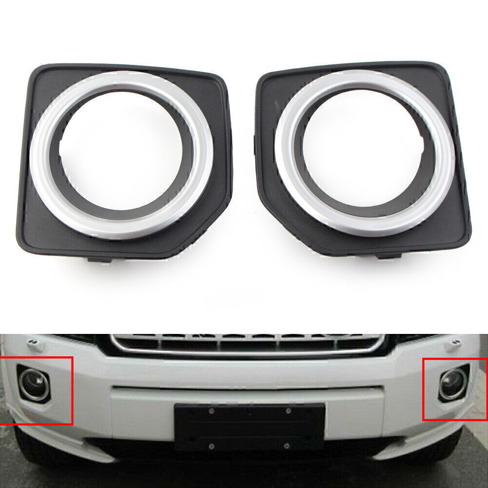 2PCS Front Bumper Fog Lamp Cover Bezel Case Fit for Land Rover Freelander 2 2014-16