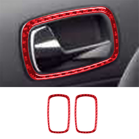 4x Red Door Switch Frame Trim Cover Carbon Fiber for Chevrolet COBALT 2005-2010