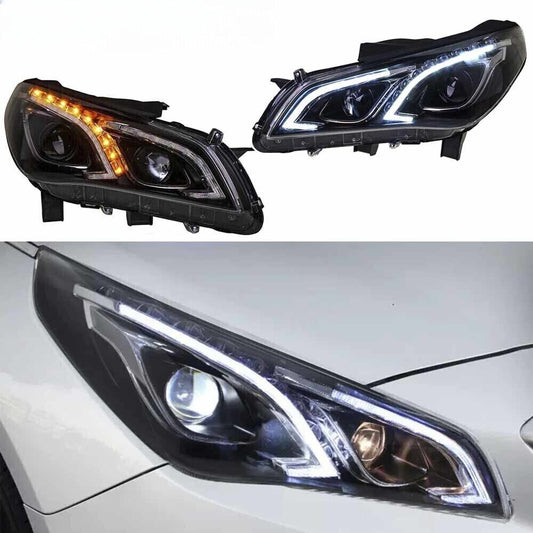 2 pieces for Hyundai Sonata 15-17 LED headlights DRL rotation sequence signal Lo/Hi beam