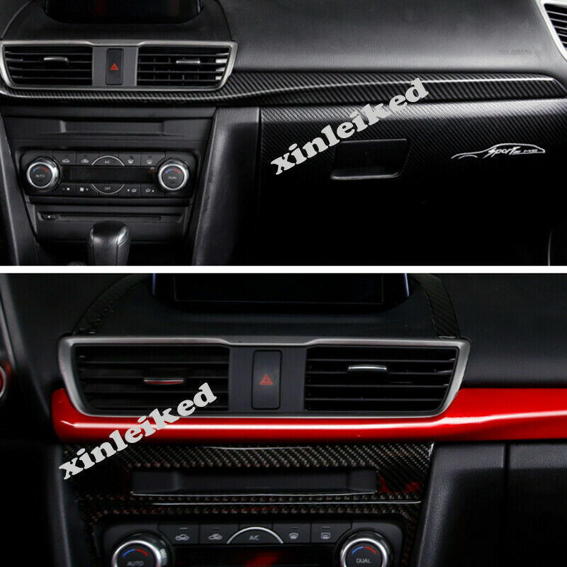 ABS Red Center Console Instrument Cover Trim Strip for Mazda 3 Axela 2017-2018