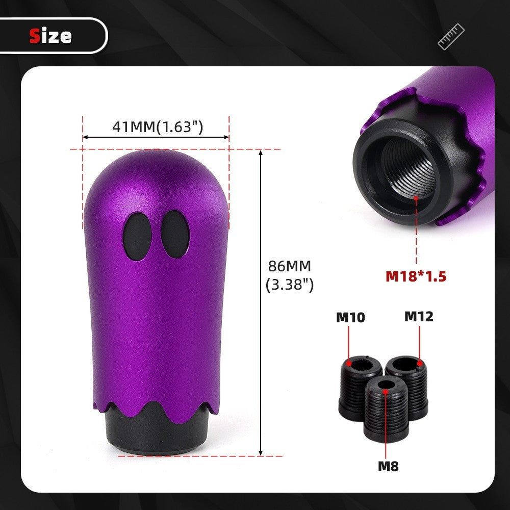 Purple JDM for Ghost Manual Gear Stick Shift Knob Shifter Cute Halloween for Ghost