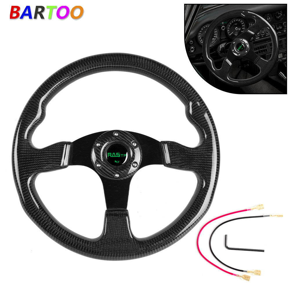 Carbon Fiber 13¡± 340mm Universal 6 Bolt Racing Drifting Sport Steering Wheel