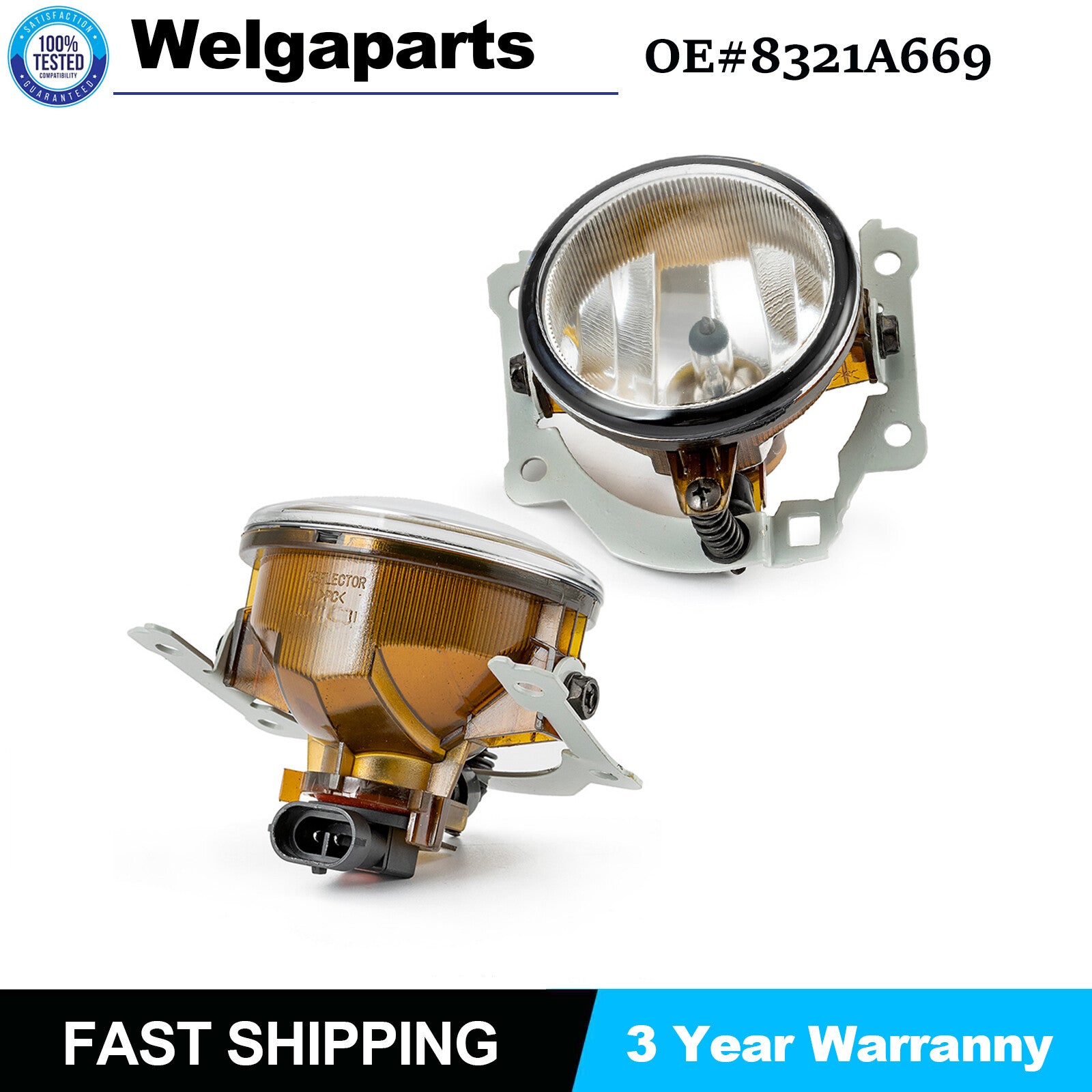 1 Pair for Mitsubishi Outlander 16-19 8321A669 Fog Light bulb without lamp LHRH