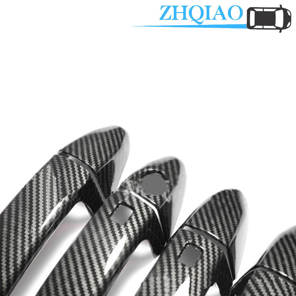 Carbon Fiber for Smart Door Handle Cover Trim Fits for FORD Fiesta 09-12 EcoSport 13-14