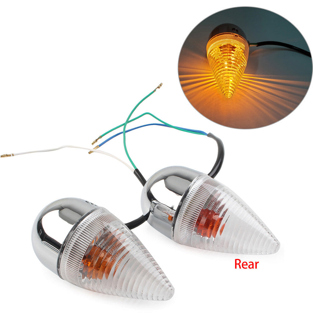 Rear Turn Signal Light Lamp Clear Lens Fit for Yamaha XV1900 2006-2013 2PCS