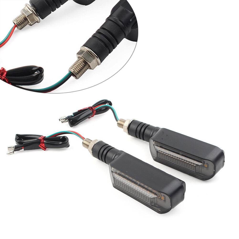 2x M10 LED Turn Signal Flasher Blinker Brake Stop Tail Light DRL