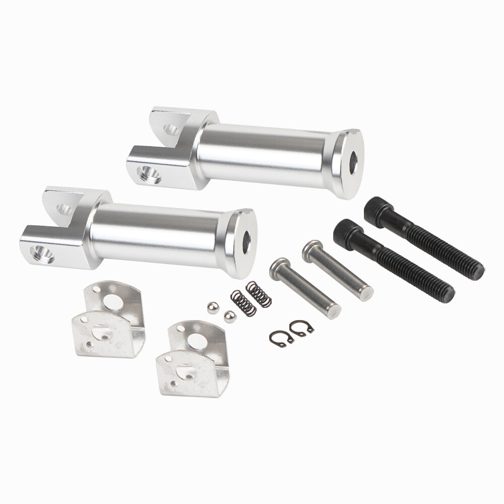 Silver left and right passenger Footpeg support for Harley Davidson Softail 2018-23