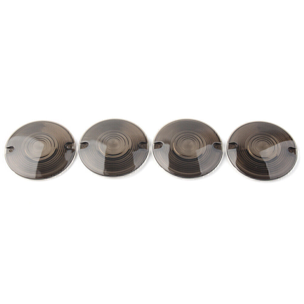 4x Smoke Turn Signal Lens Cover for Harley Davidson Electra Glides Road King ABS