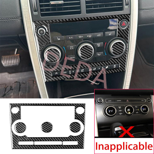 Multimedia Panel AC Switch Trim for Land Rover Discovery Sport 15-19Carbon Fiber