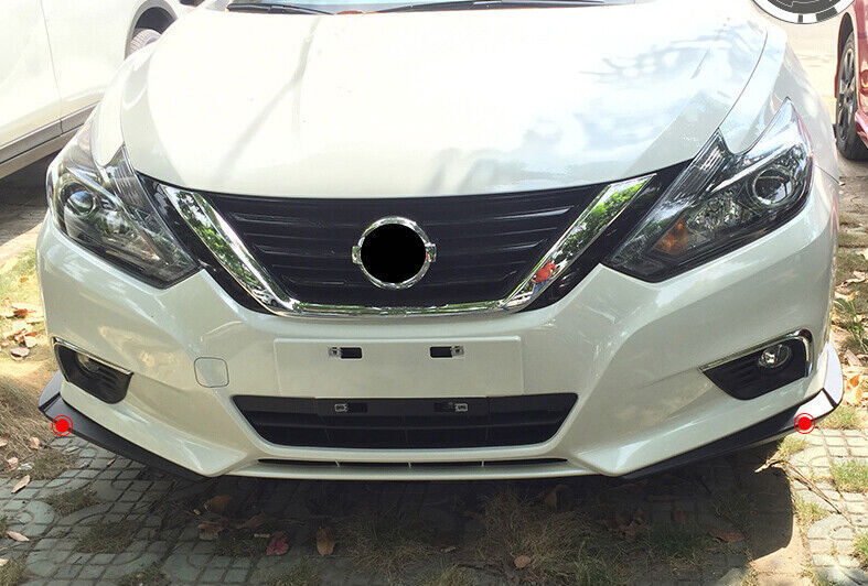 for NISSAN Altima 2016-18 Black Front Bumper Lid Spoiler Corner Guard Cover Trim