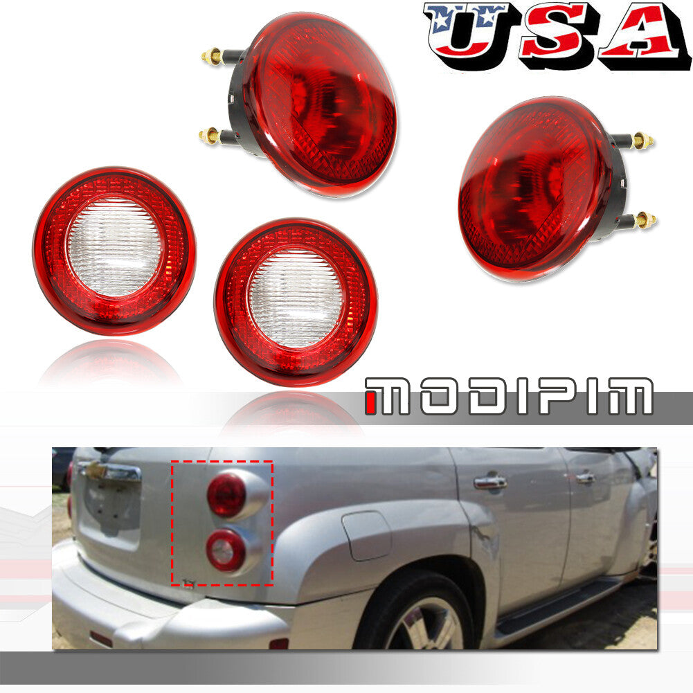 4-piece set of red rear backup light + upper taillight housing for 06-11 for Chevrolet HHR