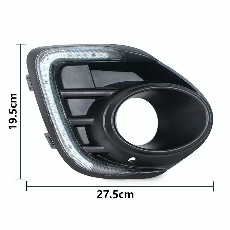 A pair of LED daytime running lights and fog lights are compatible with the 2016-2018 for Mitsubishi Lancer.