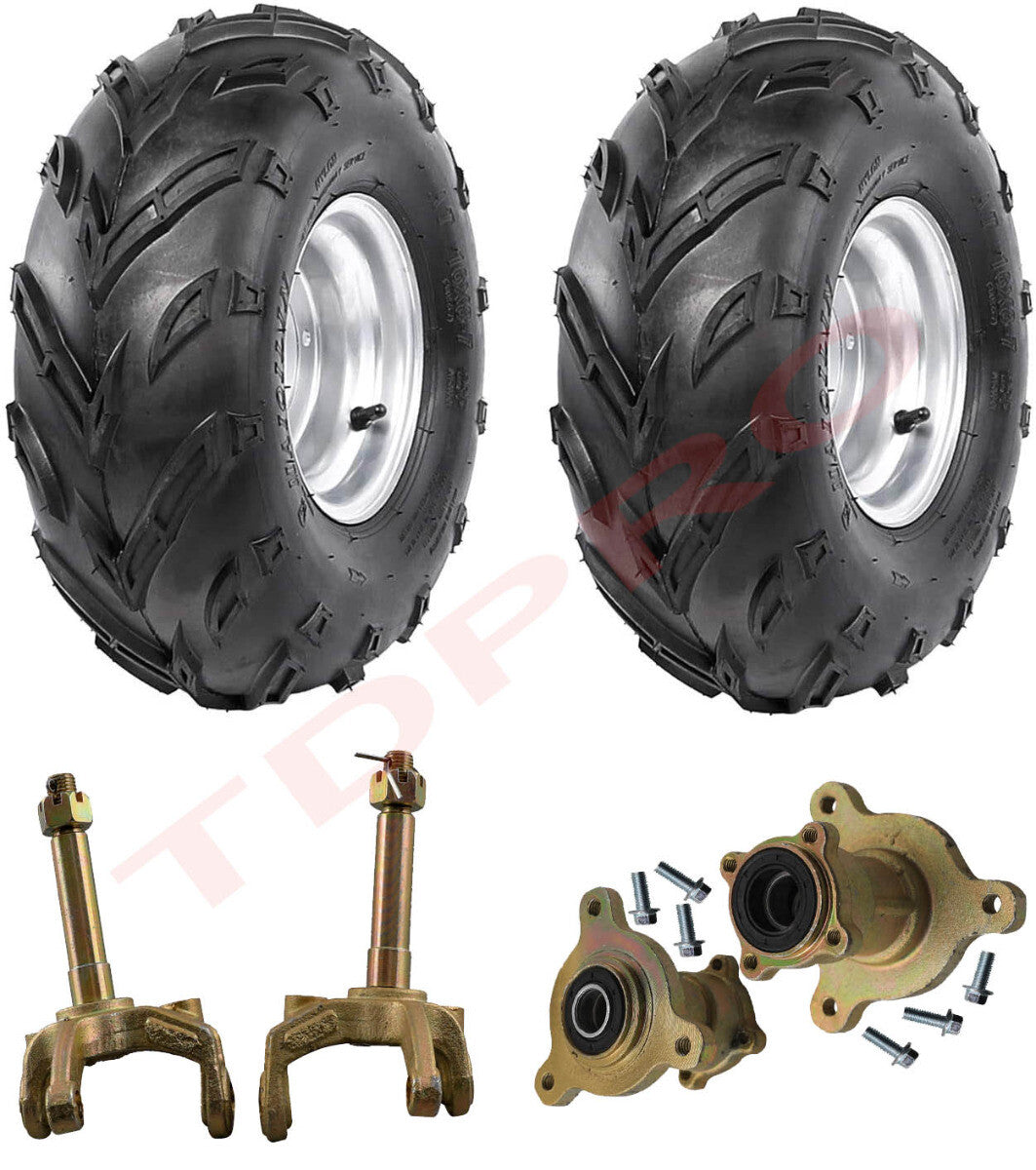 2-pack 16x8-7 wheels, tires, 3 camshafts, axles, and rims for all-terrain vehicles, four-wheel go-karts, Taodao 7-wheel set.