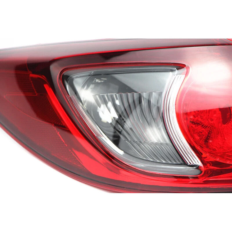 Left-side exterior taillight without bulb applies to for Mazda CX-5 2013, 2014, 2015, and 2016 models.