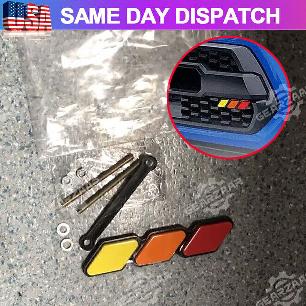 FIT for TOYOTA TRD RACING SPORT TRI-COLOR LOGO GRILLE BADGE NAMEPLATE EMBLEM NEW