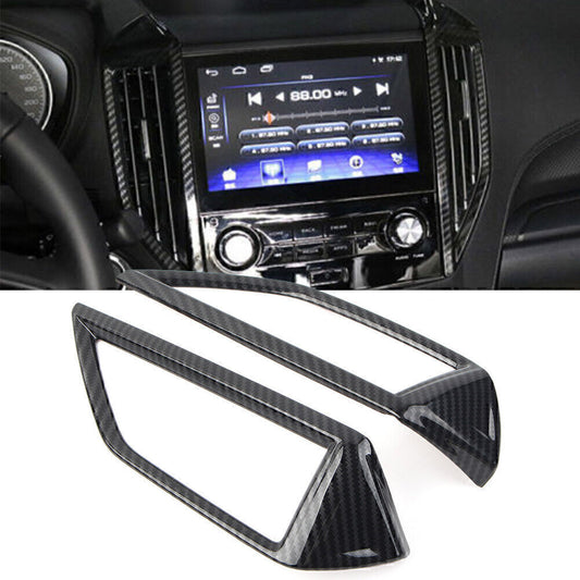 Front Mitte L¨¹ftungsabdeckungs Ordnung f¨¹r for Subaru Forester 19-20 Kohlefaser 2PCS