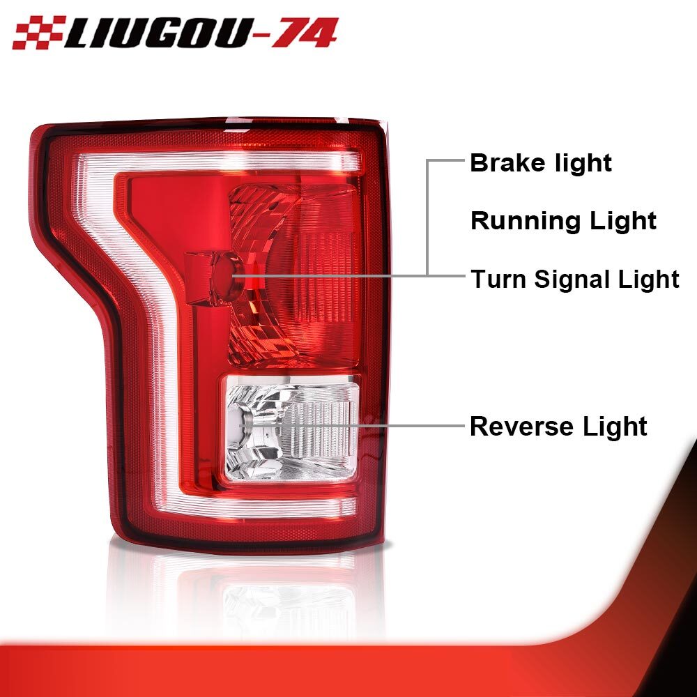 Suitable for 2015, 2016, and 2017 for Ford F-150. Left taillight/drive side, 1 piece.