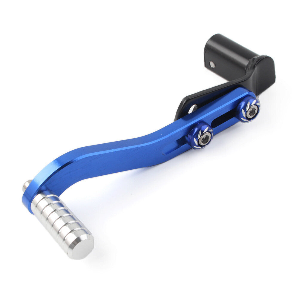 CNC Gear Shift Lever Footrest Pedal Foot Rest Shifter Blue Aluminum Universal