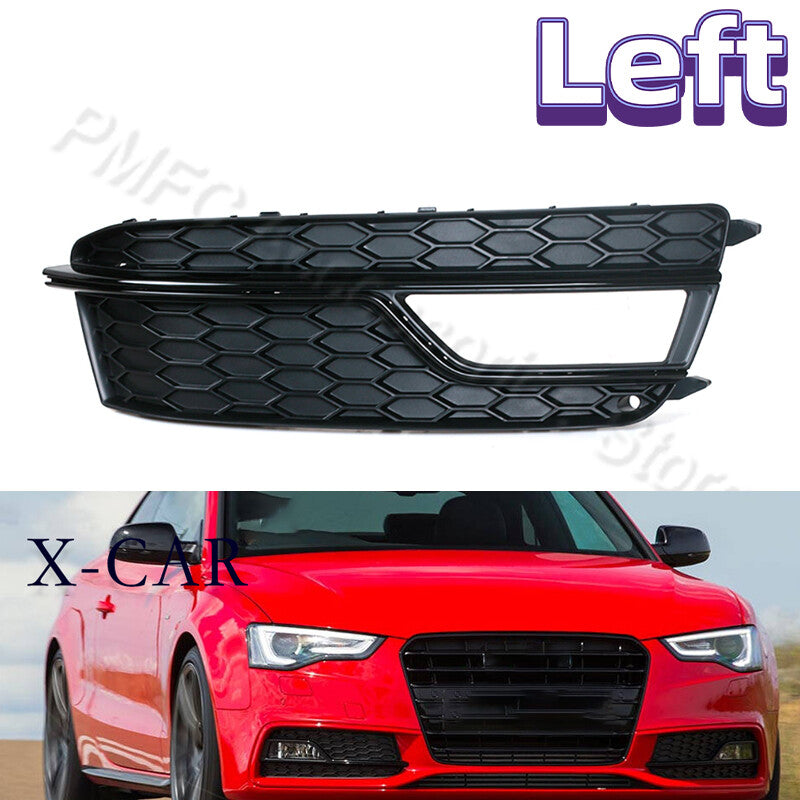 Left Front bumper Fog lamp cover Grilles for AUDI A5 S-Line S5 2013-2017