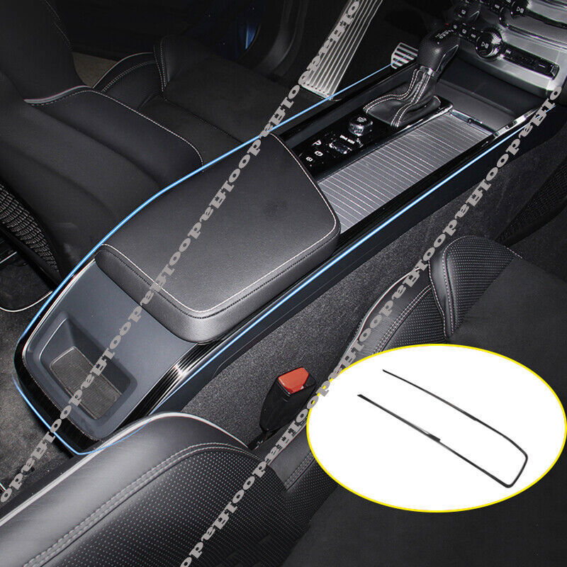 for Volvo S60 2019-23 Black titanium central console Gear shift panel Frame Trim