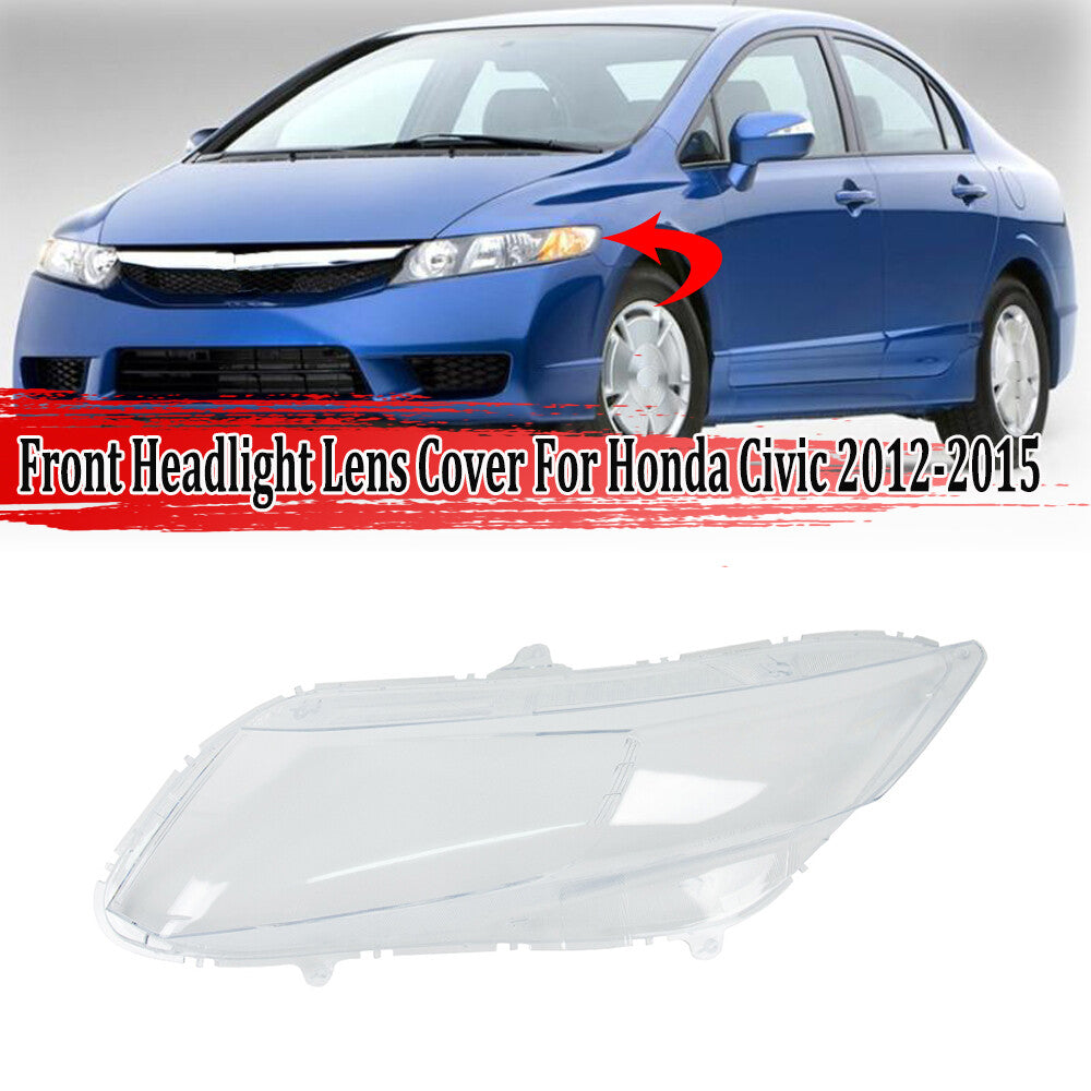 Front left headlight lens protective cover for Honda for Civic 9th generation (2012-2015-)