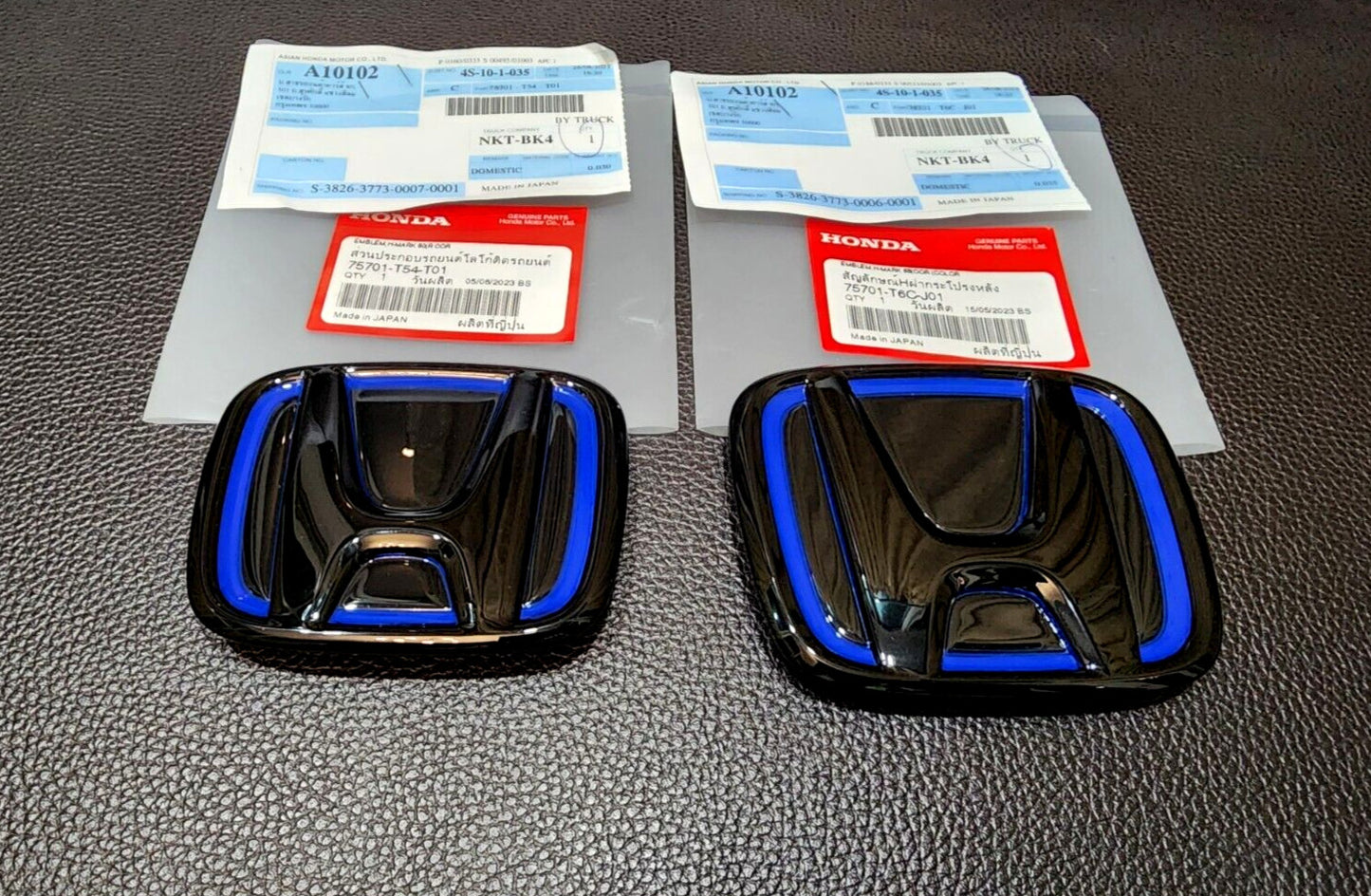 2-Pack H FE e:HEV Black Gloss Embroidered Badge for Honda for Civic FE 2021-23