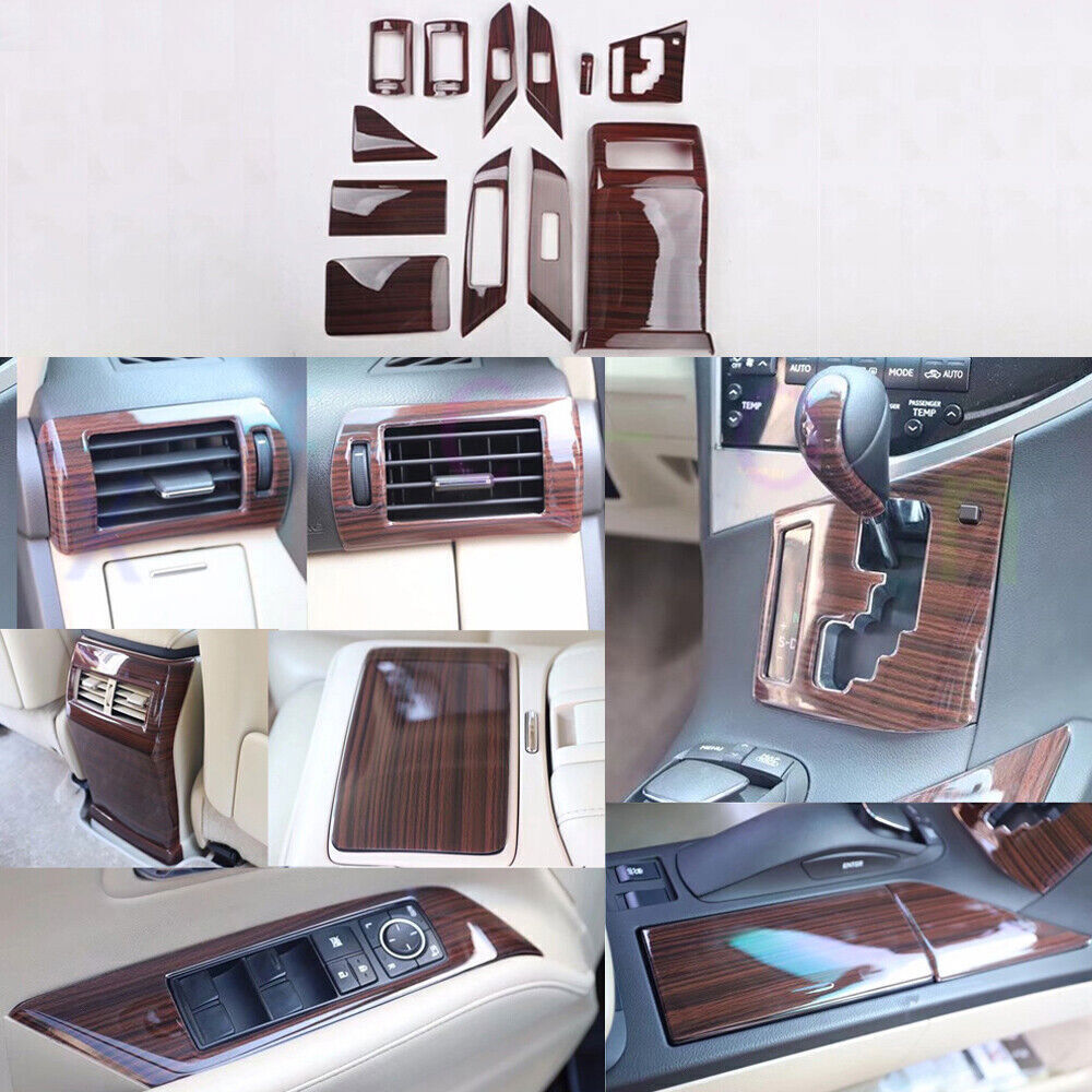 for Lexus RX350 450h 09-15 Wood Grain Look Centre Inner Trim Set Decor Cover 12P