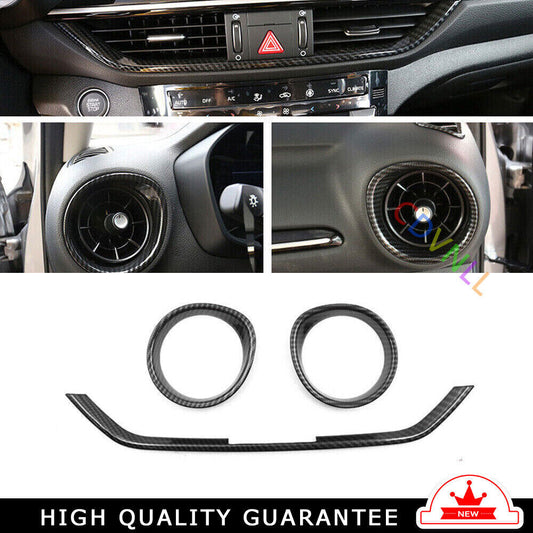 Car Central Console LR Air Outlet Cover for Kia K3 Forte 2019-2022 Carbon Fiber