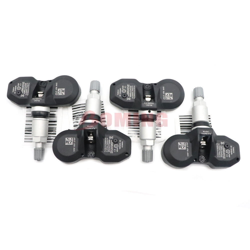 4-pack of Tire Pressure Sensors (TPMS) 7PP907275F, suitable for Audi for A4 , for A6 , for A8 , Q7, R8, and for Volkswagen 433MHz.